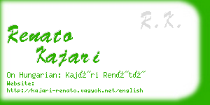 renato kajari business card